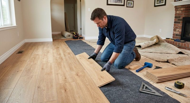 Laminate Floor Remodeling in North Andover, MA