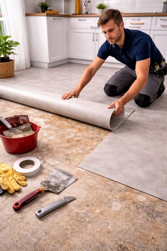 Linoleum Floor Installation in Londonderry, NH