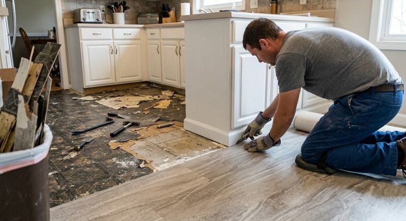 Linoleum Flooring Replacement in North Andover, MA
