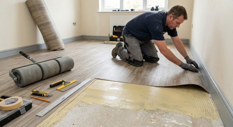 Sheet Linoleum Installation in Haverhill, MA